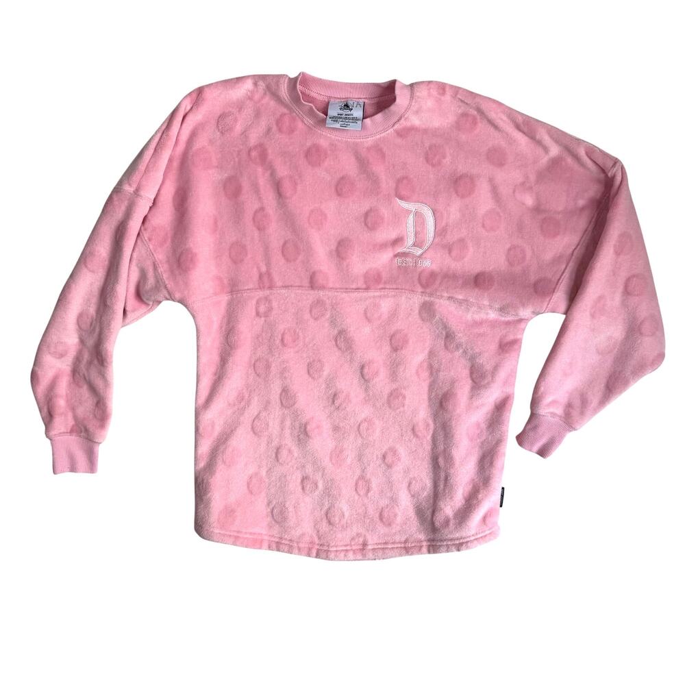 Disneyland Spirit Jersey Piglet Pink Polka Dot Fuzzy Adult Small